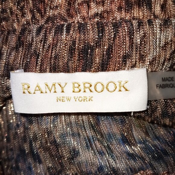 Joie Leopard Print Ruffle Cuff Top Blouse Size SP - Picture 8 of 9